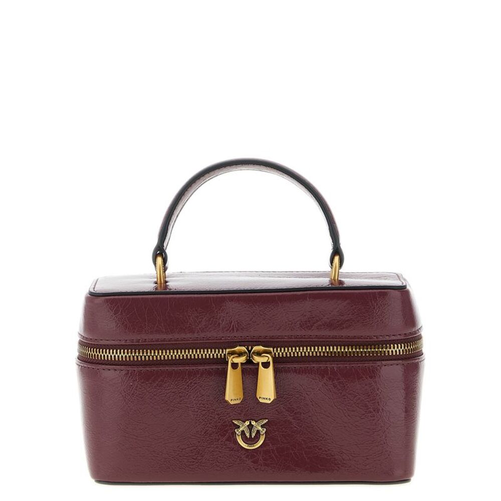 PINKO Bordeaux Calfskin Crossbody Women's Bag